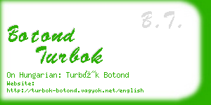 botond turbok business card